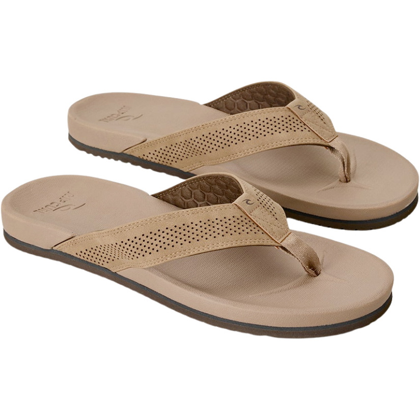 2026 Rip Curl Mens Chiba Bloom Open Toe Sandals 1BYMOT - Mocha